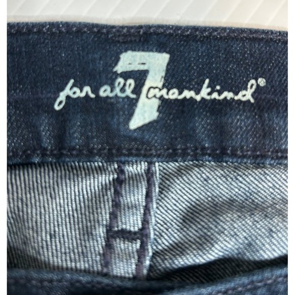 7 For all Mankind Gwenevere Womens Zip Blue Ankle Mid Rise Jeans Size 30 - Picture 4 of 9